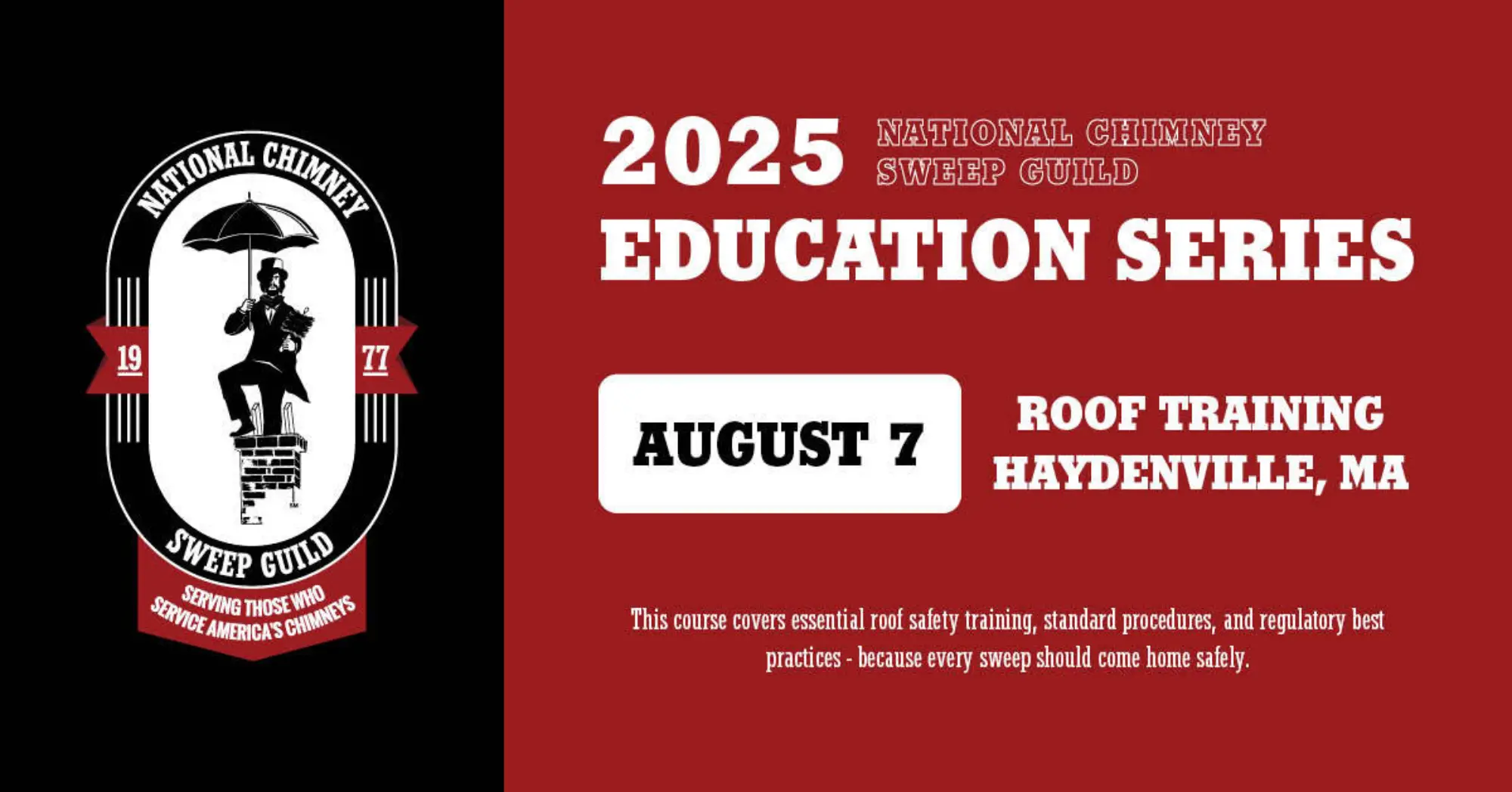 NCSG Education Series - Residential Chimney Service Roof Training for Competent Persons | Haydenville, MA